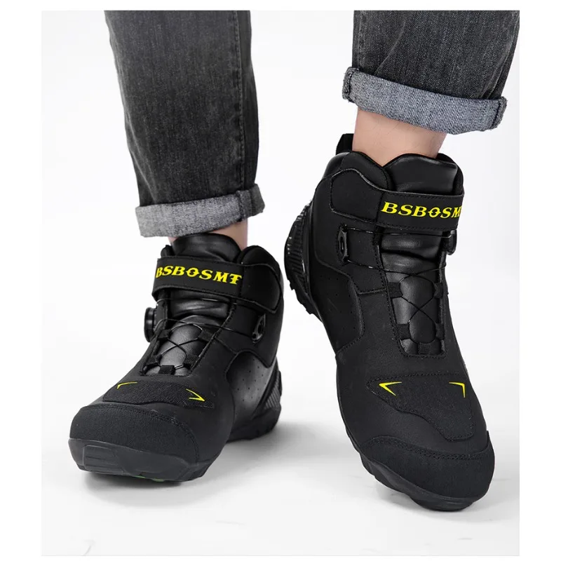 Motorcycle Boots Men Motor Motorbike Riding Shoes Anti-fall Motobike Shoes Motocross Off-Road Racing Boots Botas de motocicleta