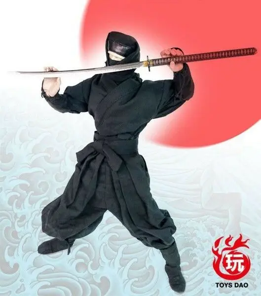 N3-4  1/6th Male Soldier Clothes Black Ninja  Set Model for 12