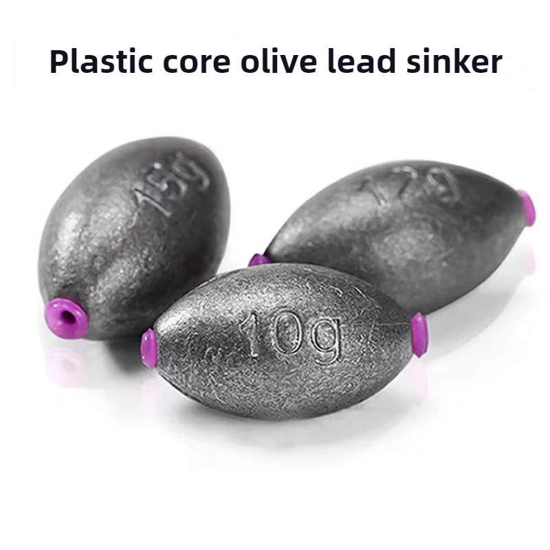 High Quality Plastic Core Olive Lead Sinker Does Not Damage The Line Yadea Carlo Fishing Rig Lead Sinker