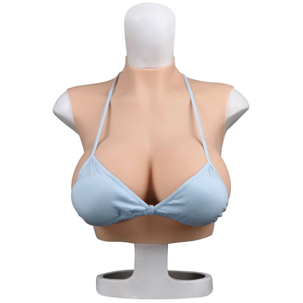 

Aroud Collar Realistic Silicone Breast Forms Fake Boobs Tits For Crossdresser Transgender Male to Female Cosplay Male To Female