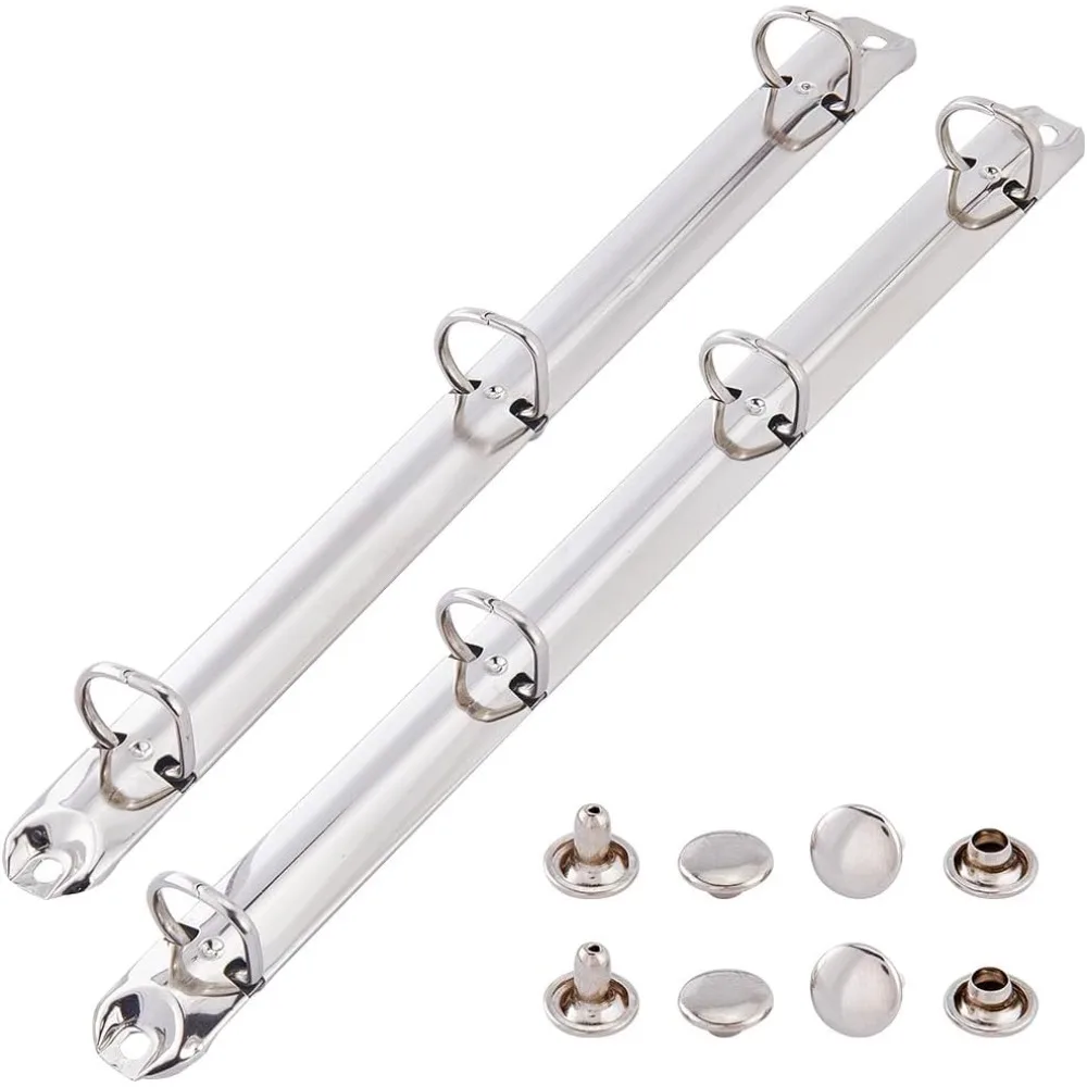 2 ชิ้นโลหะ A4 ขนาด 3 - แหวน 4 - Ring Binder กลไกเปลี่ยนหลวม Leaf Binder บานพับ Clamp ชุด D - แหวน Leaf Binding กระดูกสันหลัง