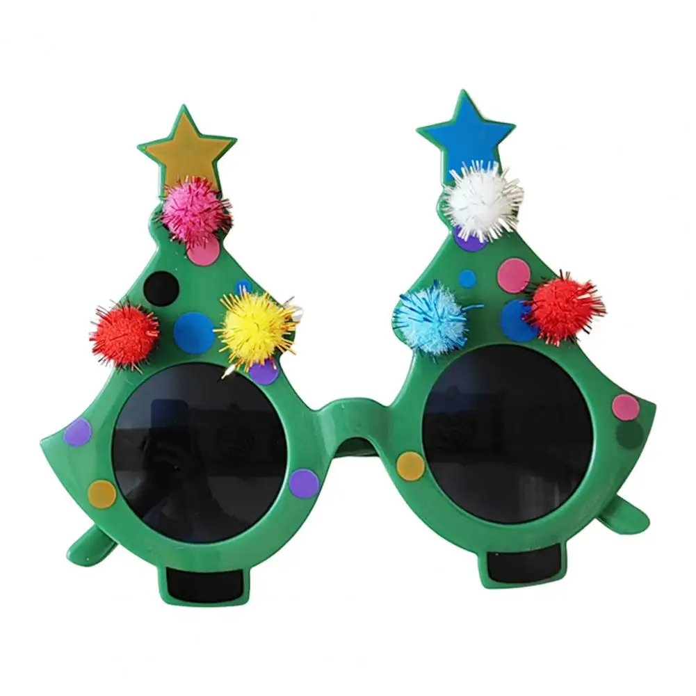 Quirky Christmas Tree Shades Festive Christmas Tree Glasses for Party Cosplay Costume Accessories Artistic Clown for Xmas