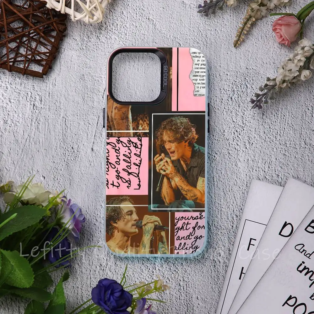 

Damiano D-David Trendy Cool Phone Case For IPhone 17 16 15 14 13 12 11 Plus Pro Max Multicolor Aurora Laser Shockproof Funda Cov