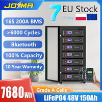 PL Stock 48V 150Ah 100Ah 120Ah 200Ah 300Ah LiFePO4 Battery Pack 6000+ Cycles Built-in BMS RS485 CAN 48 51.2V Home Energy Storage