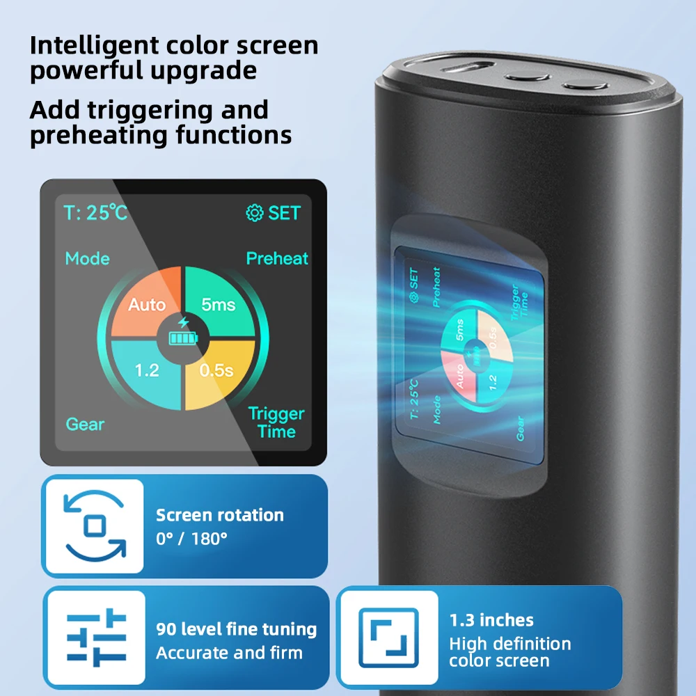 Upgraded H2 H1 Big Color Screen 90 Gears Spot Welder Adjustable Powerful Handheld Digital Spot Welding Machine Auto18650 Battery