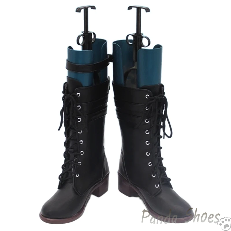 Genshin impact lynette cosplay schuhe anime spiel cos lange schwarze stiefel lynette cosplay kostüm prop schuhe für con halloween party