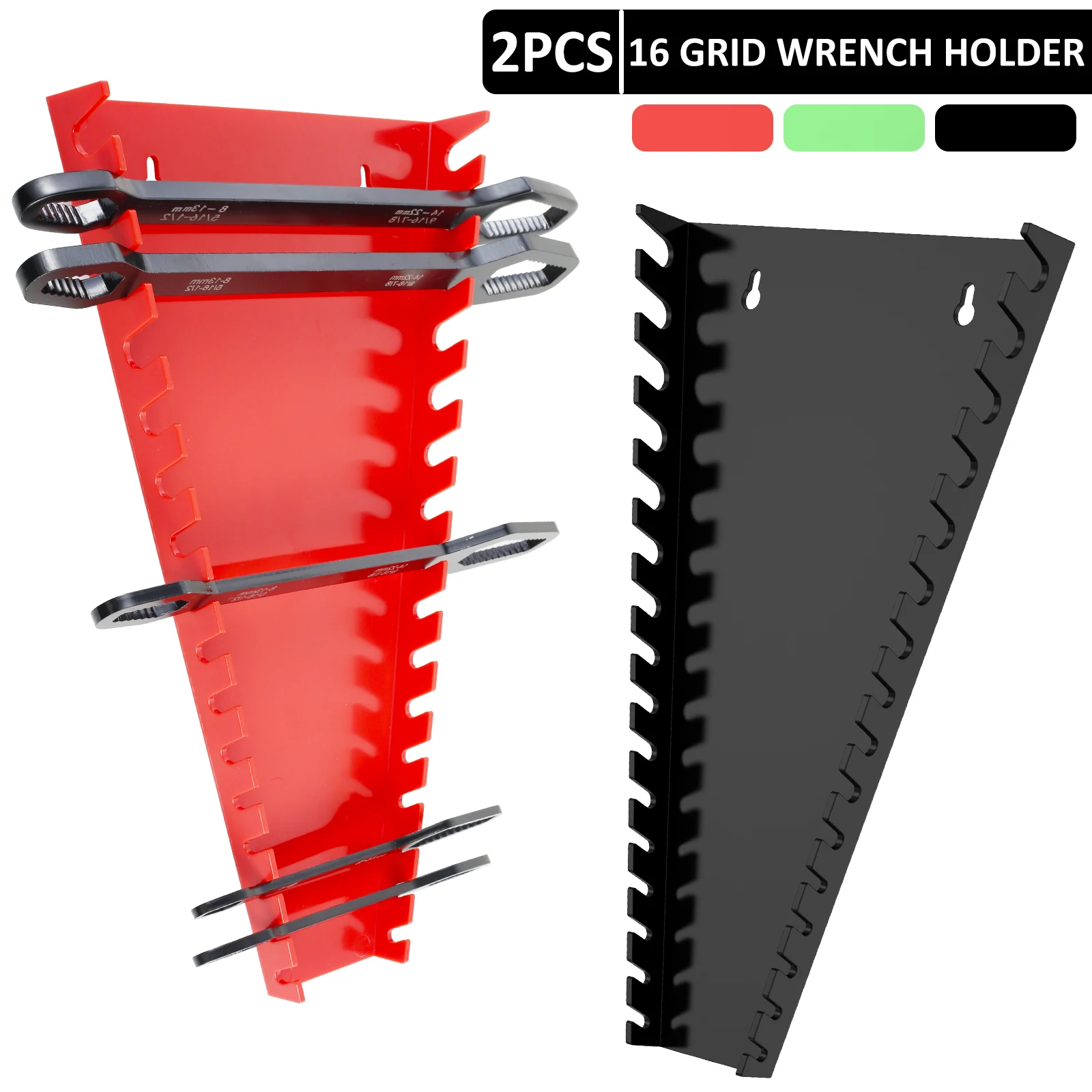 2 szt. Klucz klucz Sorter uchwyt organizator narzędzia gospodarstwa domowego naścienny stojak na tacę uchwyt szynowy do przechowywania garaż klucz organizator