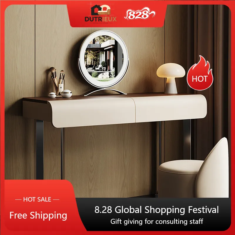 Nordic Stool Box Dresser Eithe Drawers Storage Modern Wooden White Dressing Table Makeup Living Room Comoda Pra Quarto Furniture