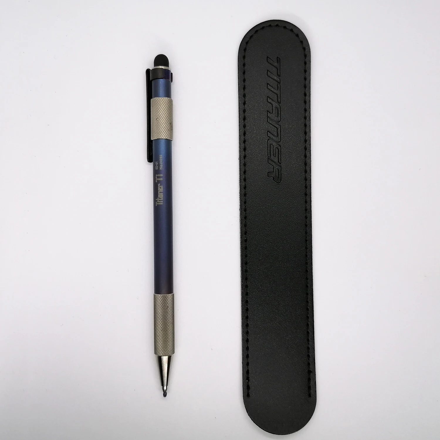 1 Piece TITANER Titanium Alloy Ball Point Pen with Touch Screen Stylus