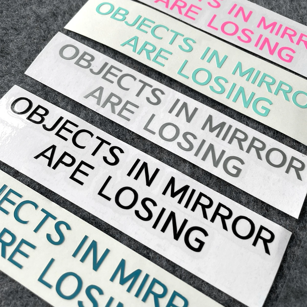 objects in mirror are losing Rearview Mirror Decorative Sticker Fun Motorcycle/Car Vinyl Sticker