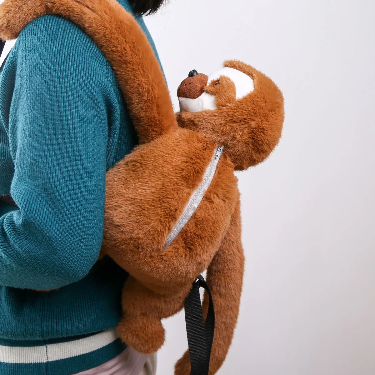 10cm Cute Sloth Plush Doll Shoulder Bag Simulation Sloth Plush Stuffed Backpack Creative Zoo Souvenir Children Birthday Gift