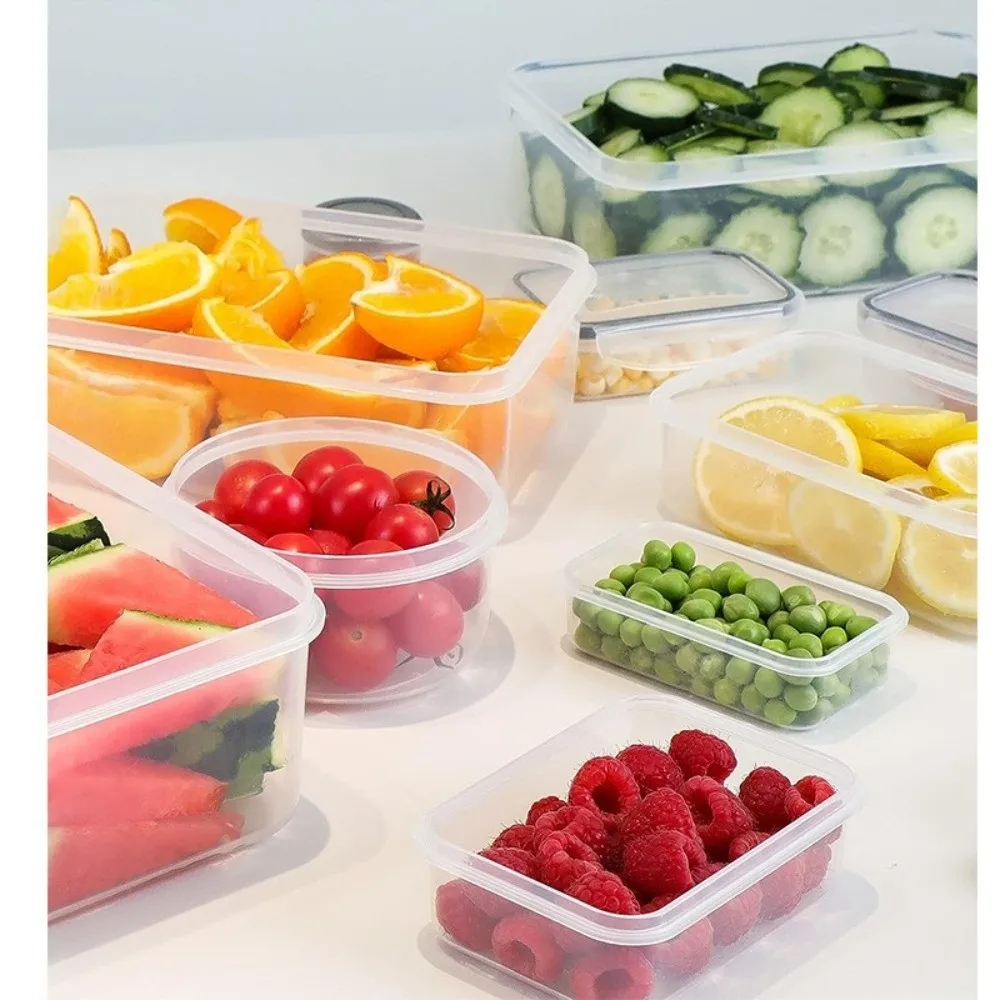 

Прозрачные герметичные контейнеры для еды с защелкивающимися крышками, устойчивые к протечкам, для хранения в холодильнике, штабелируемые, герметичные контейнеры для хранения продуктов.