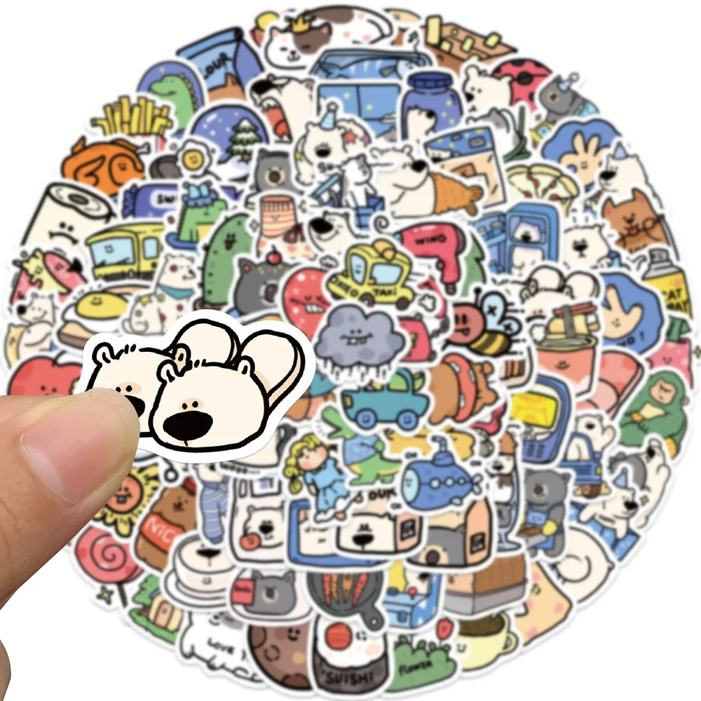 10/30/50/100PCS Funny Cartoon Animal Hostel Stickers Graffiti Decals Kids Toy Gift Waterproof PVC DIY Car Notebook Helmet Laptop