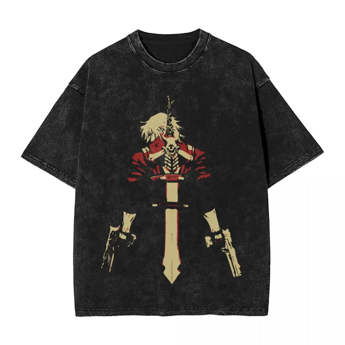 Dante Devil May Cry Washed T Shirt Streetwear Hip Hop Retro T-Shirt Tees for Men Women Short Sleeve Harajuku Summer