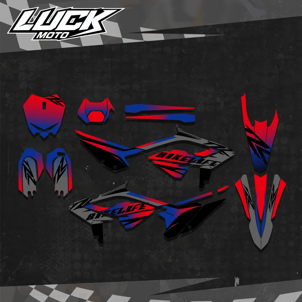 LUCKMOTO For Beta RR 125 200 250 300 350 390 430 480 2023 2024 Full Graphics Decals Stickers Motorcycle Background