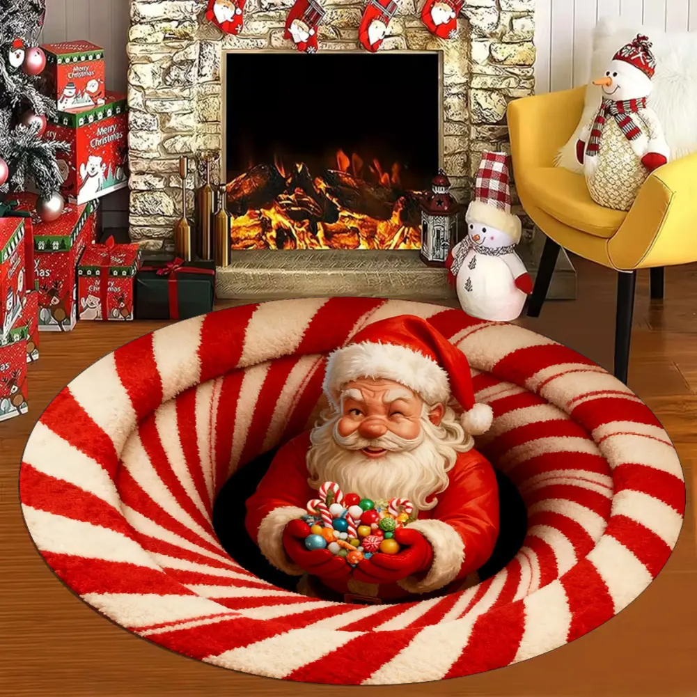 Sofa Side Soft Round Rug Anti Slip Pet Friendly Skin-friendly Material, Safe For Family & Pets. Inviting Living Room Centerpiece