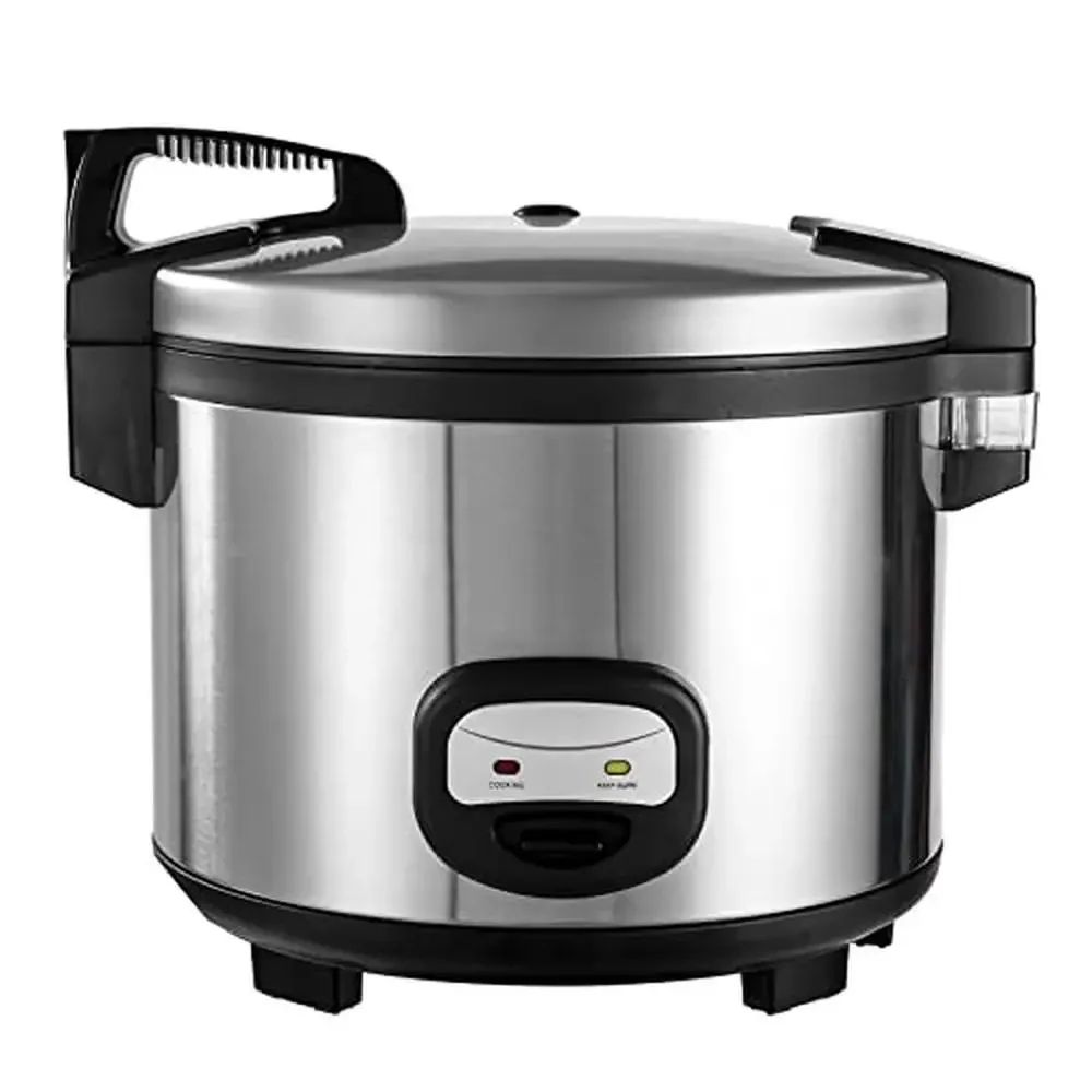 Commercial Rice Cooker 30 Cup Capacity Double-Wall Stainless Steel Electric Restaurant   with Nonstick Inner Pot and