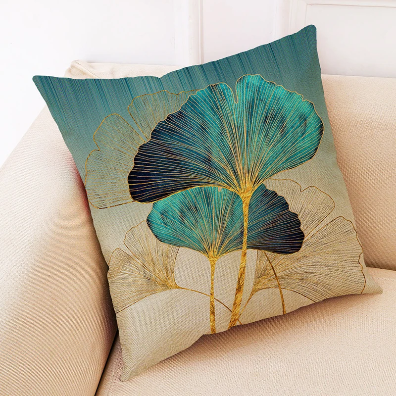 Art Ginkgo Biloba Pillow Set Car Pillow Home Sofa Cushion Pillow