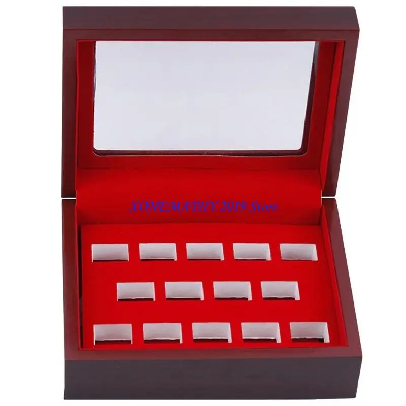 

F42F Sports Ring Case for Baseball and Softball Rings Championship Ring Presentation Box Soft Lined Jewelry