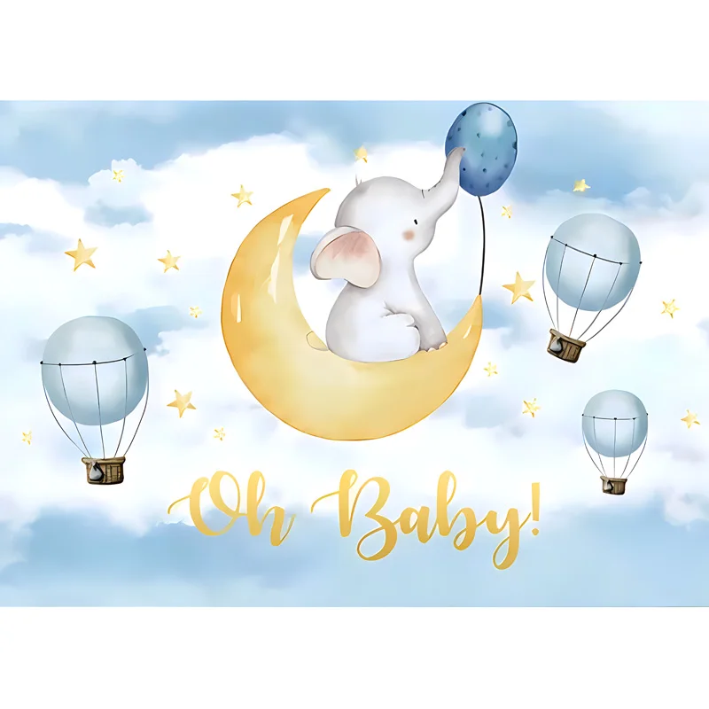 Wild One-Fondo de fotografía de elefante para fiesta de recién nacido, accesorios de 1er cumpleaños de cien días, animales, WP-12 de estudio fotográfico