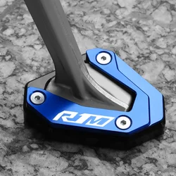 R1 M Motorcycle CNC Kickstand Enlarger Pad Side Foot Stand Extension Plate For YAMAHA R1M YZFR1M 2015-2023 2022 2021 2020
