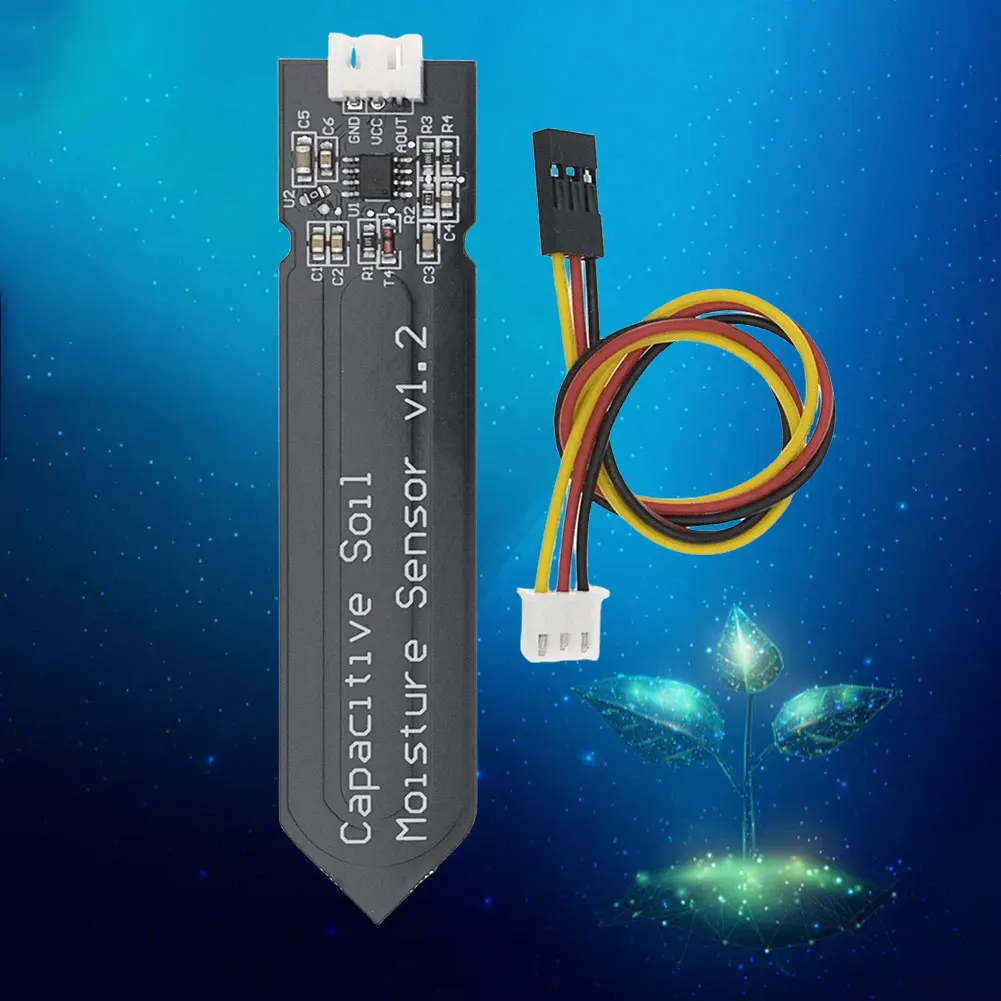 Capacitive Soil Moisture Sensor Module Wide Voltage 3.3V Corrosion Resistant W/ Gravity for Arduino Soil Moisture Sensor Board