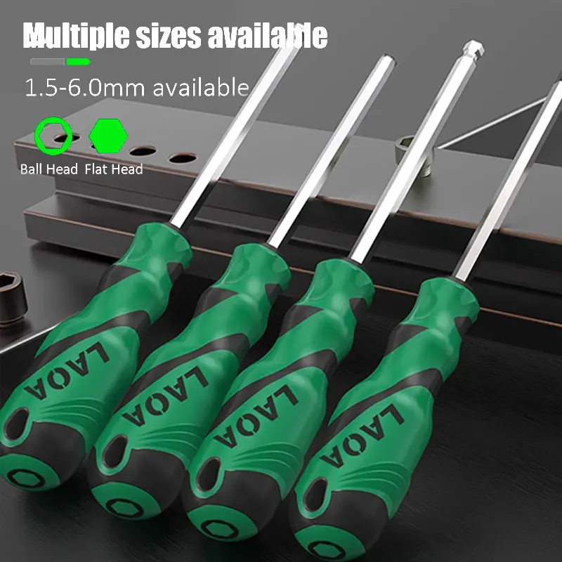 1PCS LAOA S2 Streight Precision Socket Hex Screwdriver Magnetic Screwdriver Screw Bit Repair Tool