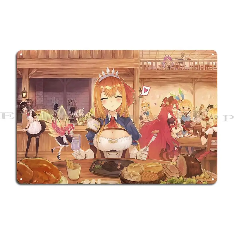 Dragalia Lost X Princess Connect Re Drive Lv2design Metal Sign Poster Garage Customize Bar Create Wall Decor Tin Sign Poster