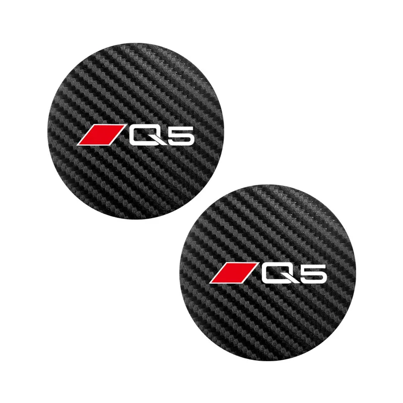2Pcs Auto Leder Untersetzer Matte Anti-slip Wasser Tasse Pad Für Audi A1 A3 A4 A5 A6 A7 a8 Q2 Q3 Q5 Q7 Q8 B6 B8 B9 C5 C7 TT S1 S7 S3 RS6