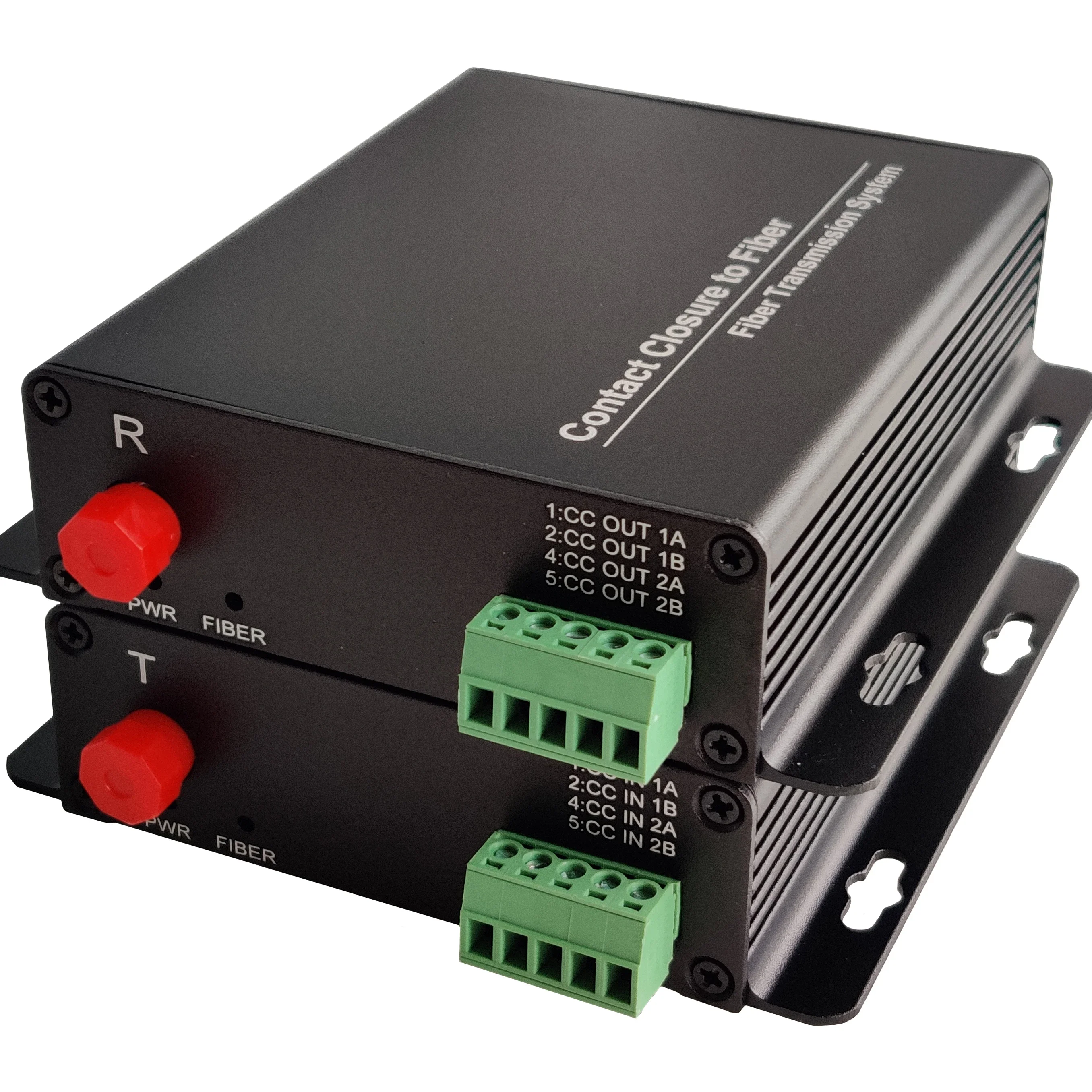 

In stock 2 channel Contact Closure To Fiber optical converter TTL and dry Contact Closure