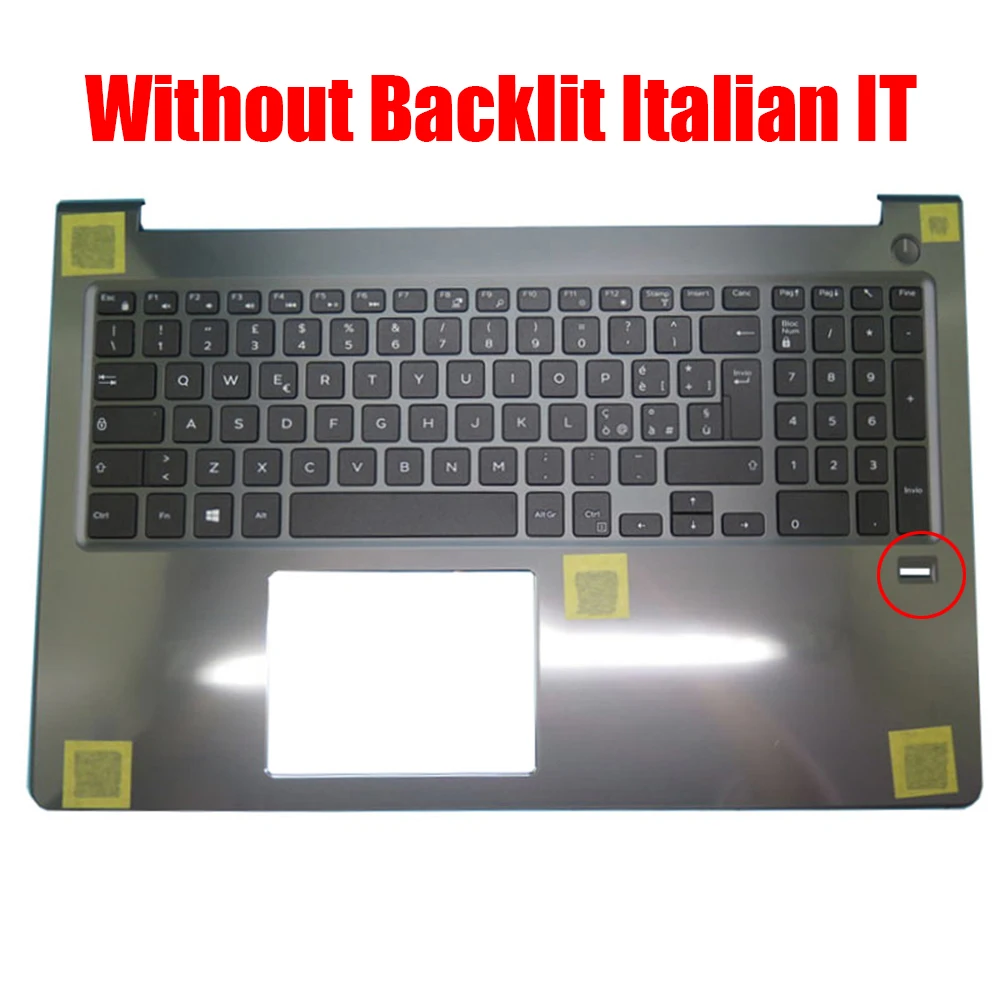 IT Laptop Palmrest For DELL For Vostro 15 5568 V5568 0FCN57 FCN57 Non-Backlit Italian Black With Fingerprint Hole Upper Case New