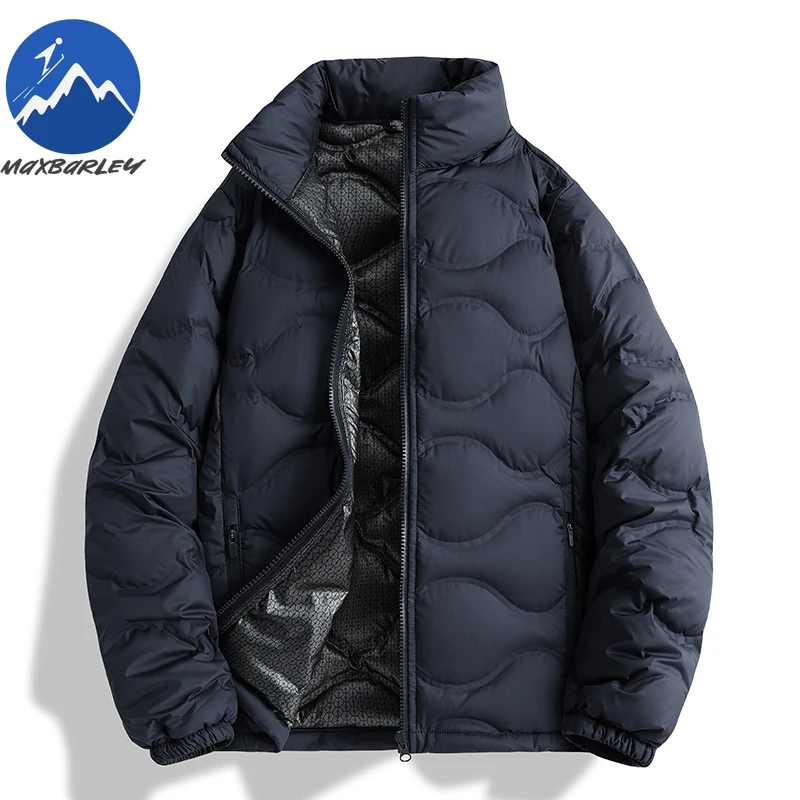Maxbarley Down Jacket Unisex New Stand Collar Outdoor Sports Warm Thickened Parka Fashion White Duck Down Winter Windbreaker