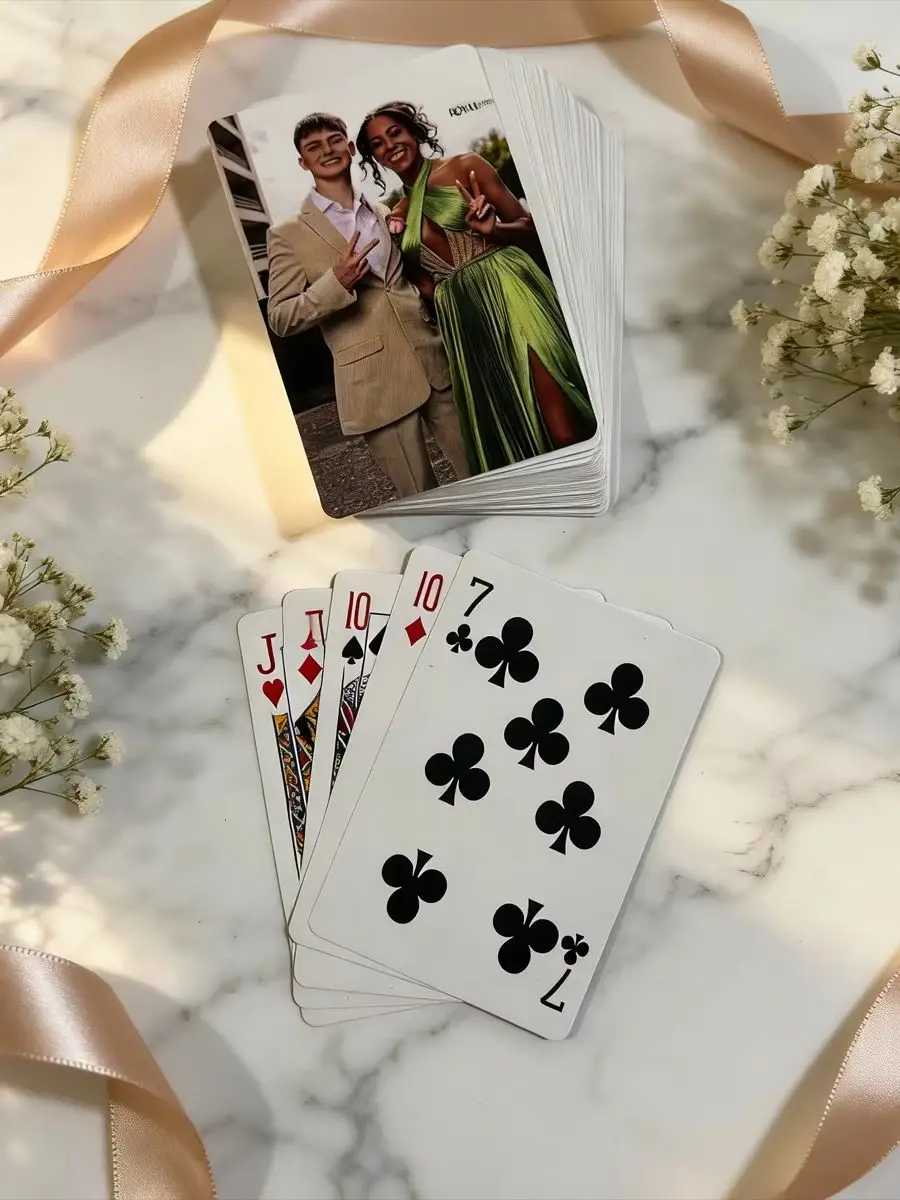 Individuelle Spielkarten mit Foto, personalisierte Spielkarten mit doppelseitiger Anpassung, ein Deck Spielkarten für Hochzeiten – Detail 4