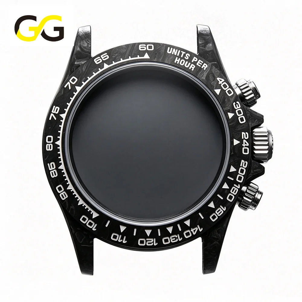 GlamourGears 38mm Carbon Fiber Case Top Products Fit For Daytona Watch Case With Waterproof 3ATM Fit Peacock SL4801 Dandong 4130