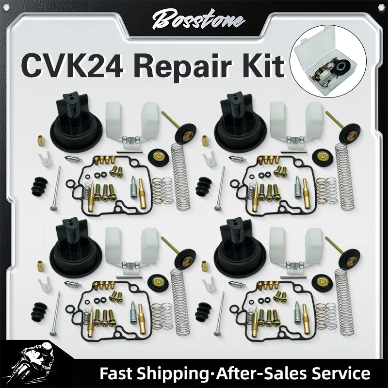 Motorrad-Vergaser-Reparatursatz Dichtung mit Schwimmer, Beschleunigungspumpe, Membran und Kolben für Keihin KT CVK24 CVK24