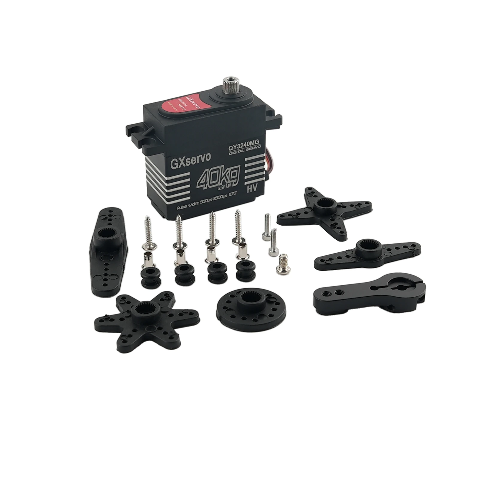 GXservo 40KG Digital Servo High Torque Steel Gear Aluminium Alloy 270 Degree IP67 for 1:8 1:10 RC Climbing Car Robot Model