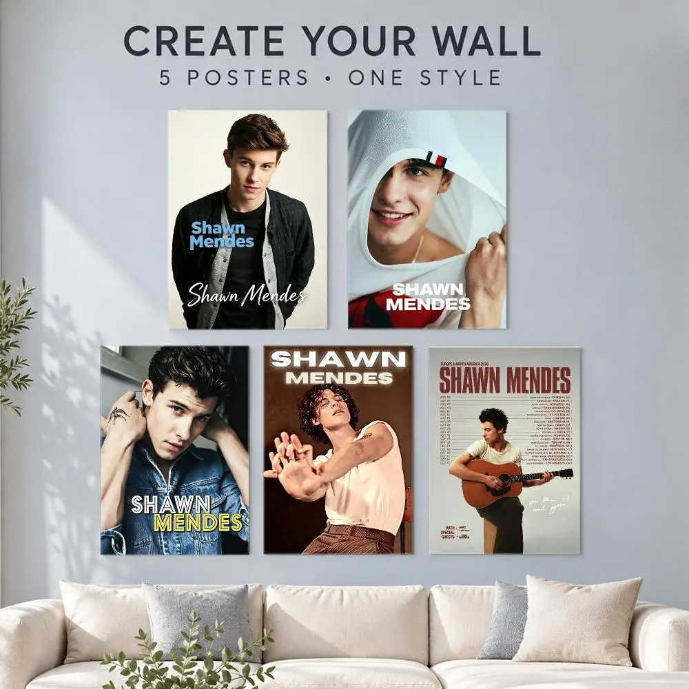 music Shawn Mendes Poster HD Poster Printing Self Adhesive Poster for Living Room Bedrooms Home Decor Gift