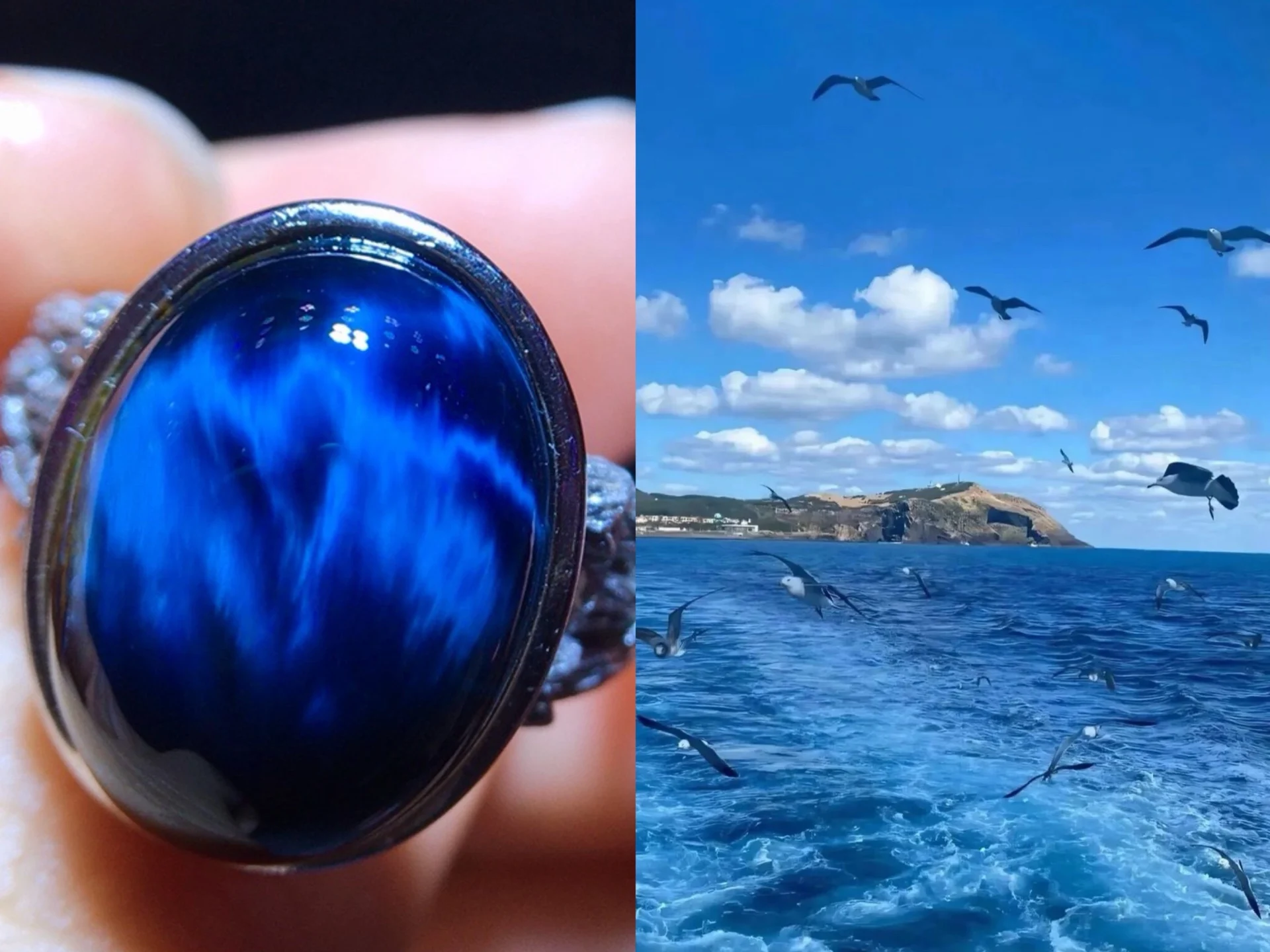 

Natural Blue Pietersite Adjustable Ring Namibia Big 16/12mm Big Size 925 Silver Pietersite Chatoyant Gemstone Ring AAAAAA