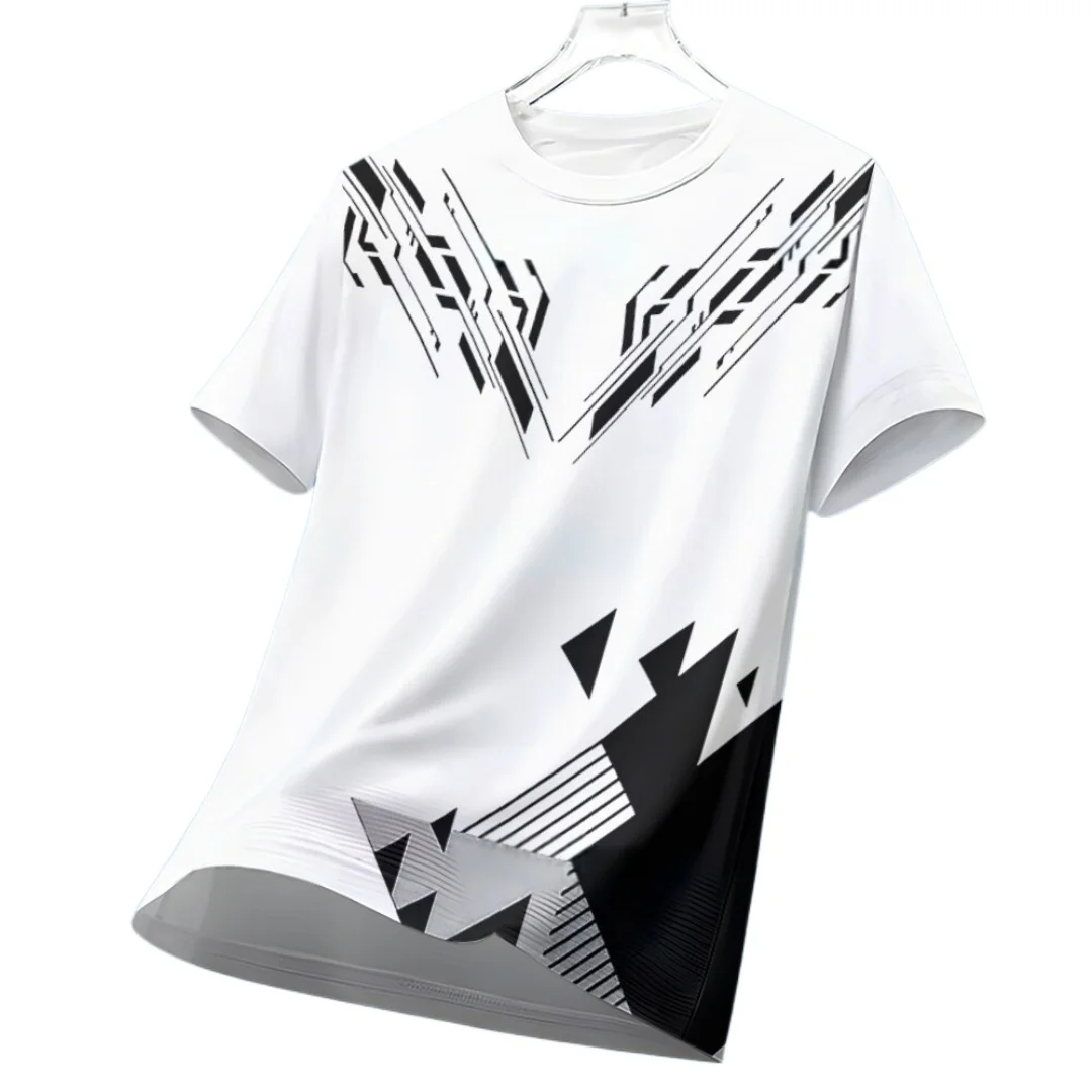 

Sports Casual Jersey For Men Dry Fit Shirt Outdoor Running Cycling Short Sleeve Breathable Gym Wear Crew Neck T-Shirt