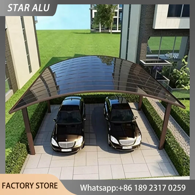 Modern Polycarbonate Awning for Window Door Outdoor Rain Cover Transparent Sunshade Canopy for Garden Terrace Courtyard