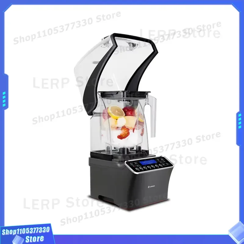 2000ML Heavy Duty Commercial Blender with Noise Cover High Power Smoothie Maker for Juice Ice Crushing Professional Kitchen