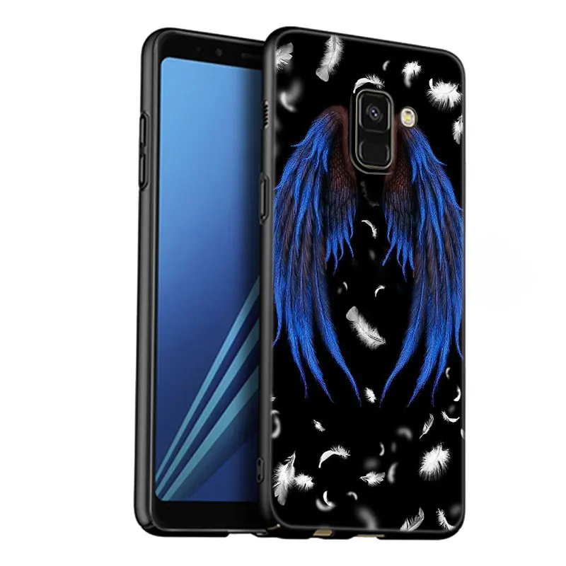 Fantasy Angel Girl Wings Phone Case For Samsung Galaxy A01 A03 Core A04 E A02 A05 A10 A20 A21 A30 A50 S A6 A8 + A7 Black Cover