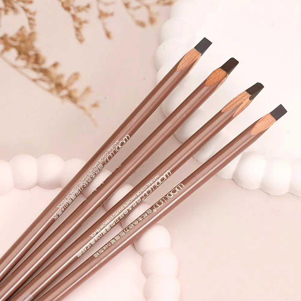 Waterdichte en zweetbestendige wenkbrauwpen Natuurlijk blijvend niet-klonterend wenkbrauwpotlood Zwart Bruin Grijs Brow Make-up Cosmetisch hulpmiddel