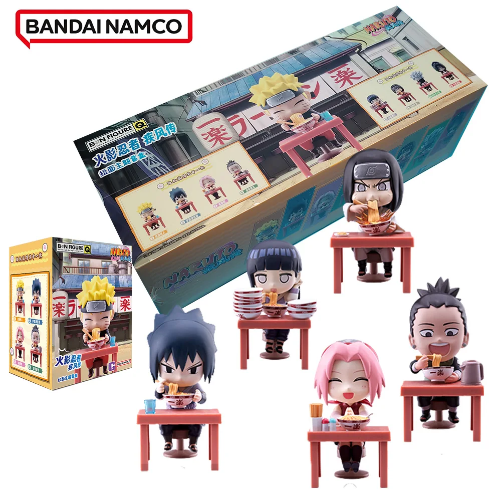 

New Genuine Bandai Naruto Shippuden Blind Box Ramen Theme Ornament Model Collectible Toys Cute Anime Gifts for Kids in Stock