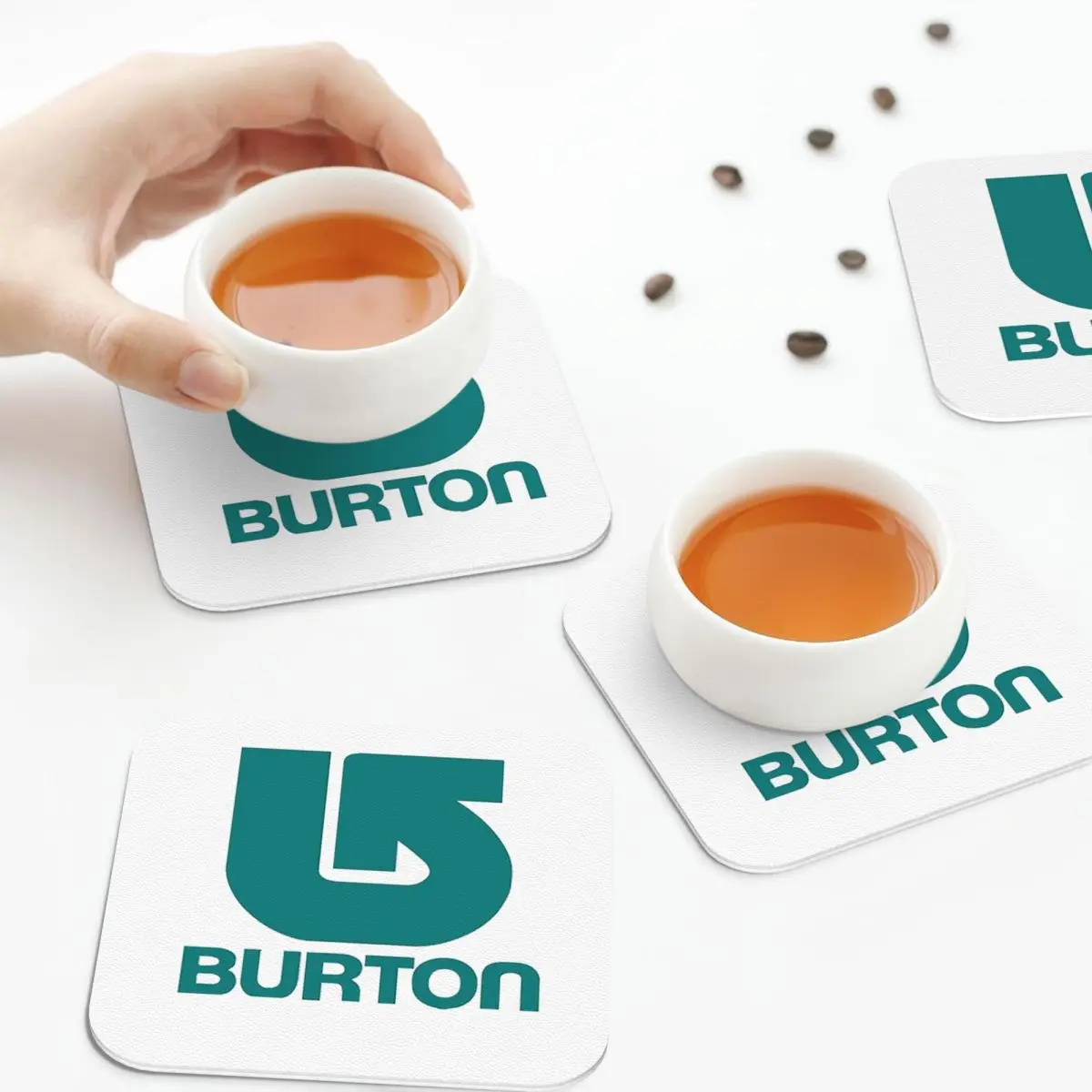 

Спортивные подставки для сноуборда Burton, кухонные салфетки, нескользящие изоляционные коврики для чашек, кофейные коврики для декора, домашняя посуда, подушечки, набор из 4 шт.