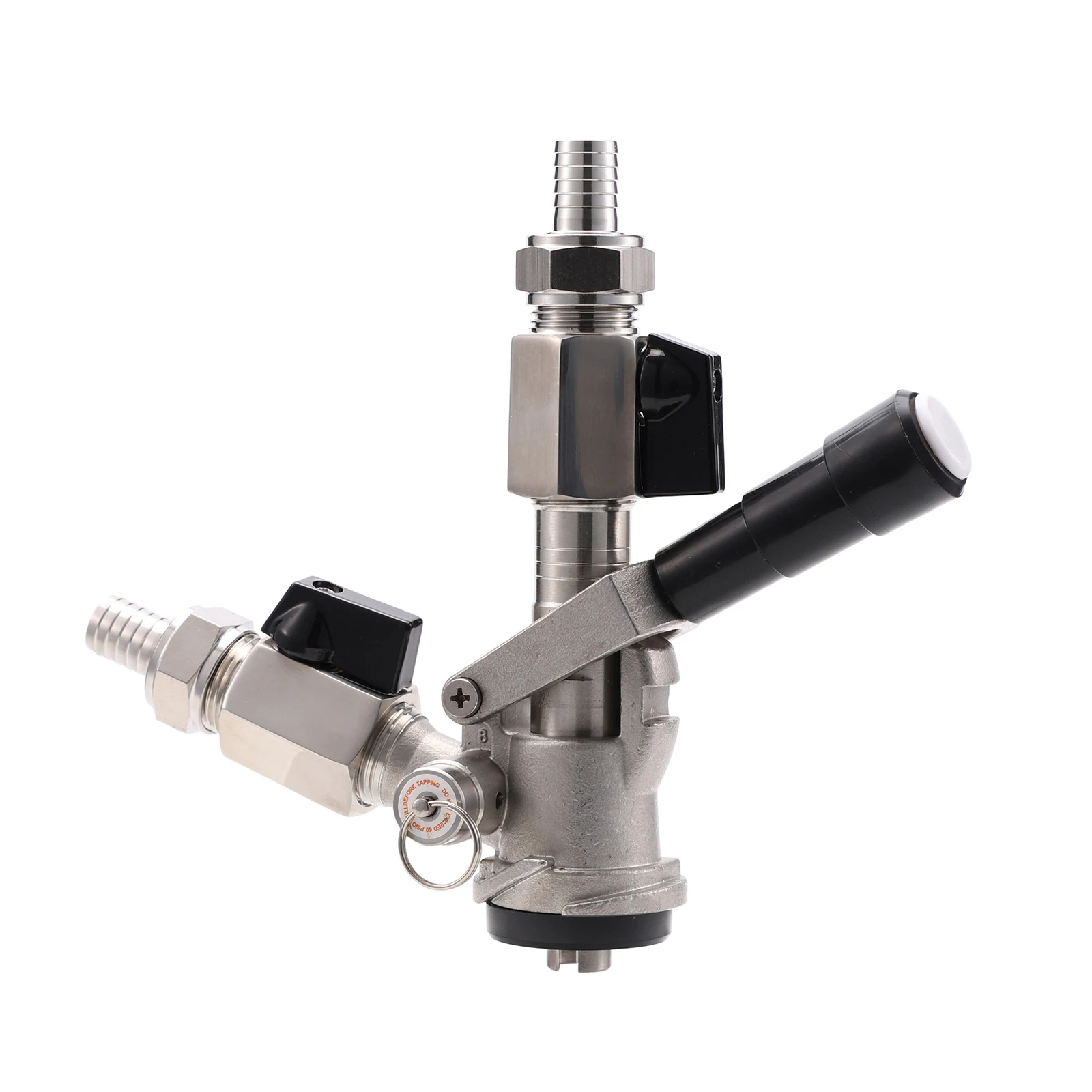 Keg Washing and Filling Coupler with Dual 1/2\