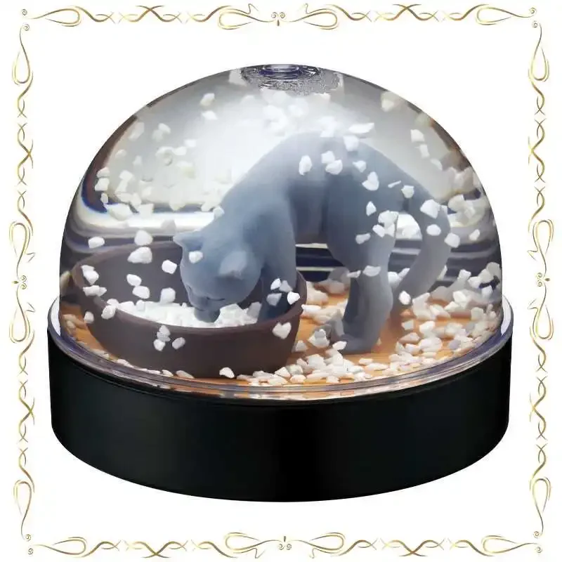 

Cat Snow Globe Scene Gashapon Collection Ornament Keepsake Action Figure Model Toys
