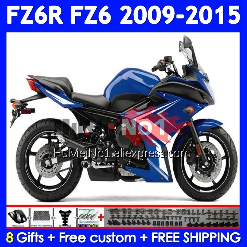 Body For YAMAHA FZ 6R FZ-6R FZ6 FZ6N 372No.82 FZ6R 09 10 11 12 13 14 15 2009 2010 2011 2012 2013 2014 2015 Black blue Fairing