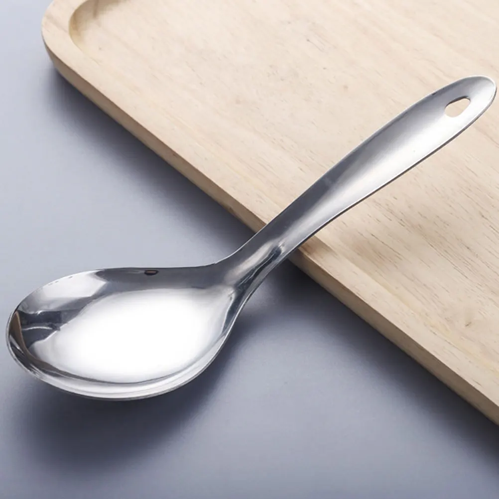 

2pcs Stainless Steel Spoon Compact Lightweight Kitchen Rice Paddle For Home Restaurant Picnic Cooking Serving Tool Kitchen