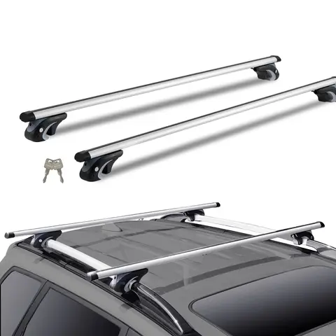 SucceBuy Roof Rack CrossBar Adjustable Aliuminum Roof Rail Crossbar Baggage Luggage Carrier 200LBS  Crossbars for SUVs, Sedans